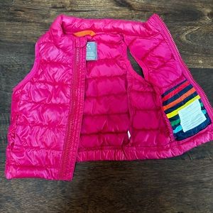 Toddler Lightweight Water Repellent Puffer Vest (Pink)